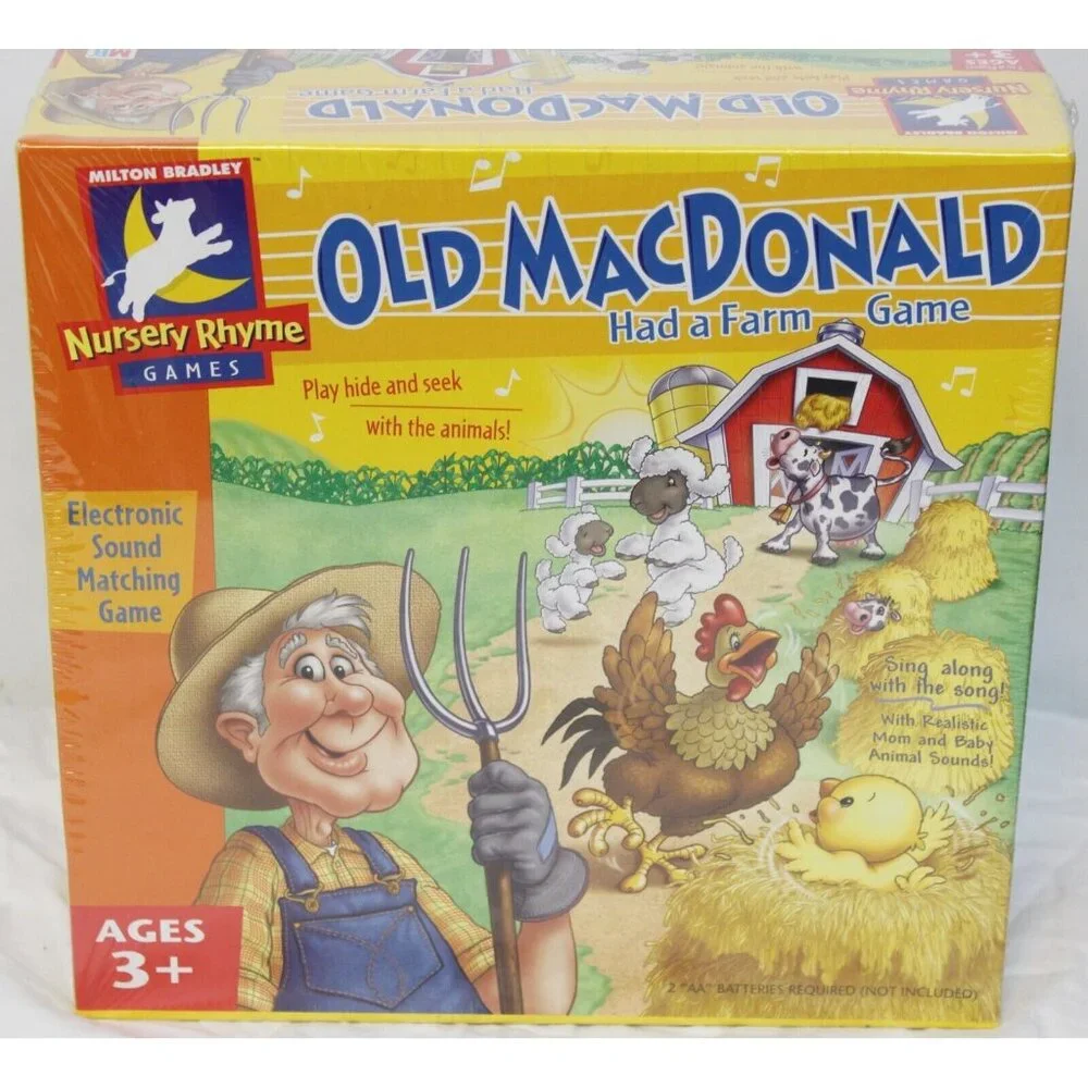 2003 NEW Old MacDonald Farm Game Storybook Nursery Rhyme Preschool Factory Seal